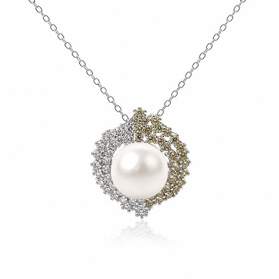 Collana Cianfrone Gioielli Donna in Argento Perla BROC.B 957 GC - BROC.B 957 GC